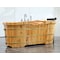 Alfi Brand 61" Free Standing Cedar Wooden Bathtub W/ Chrome Tub Filler AB1136 - alternate 1